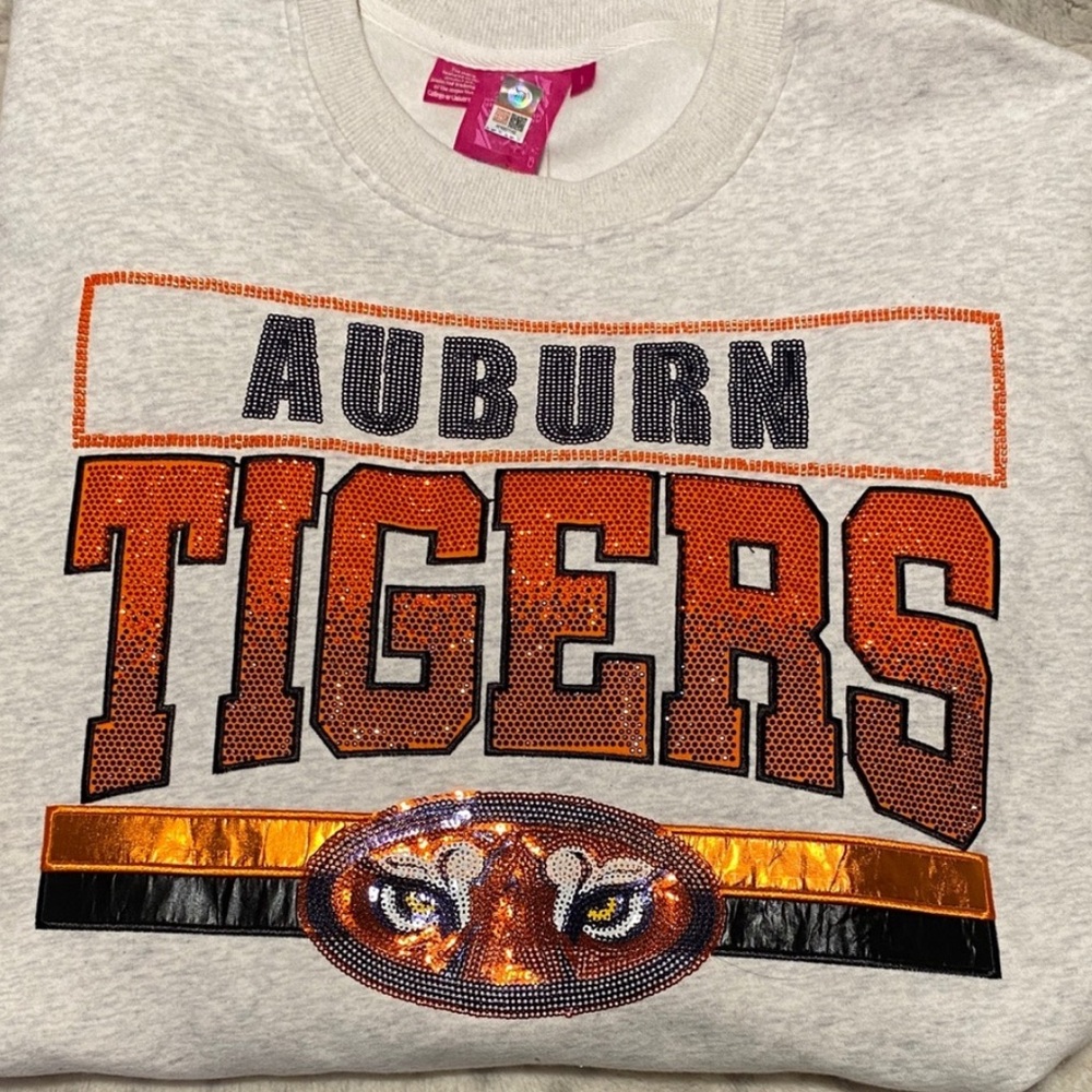 Queen of Sparkles Auburn Tigers Gameday Sweatshirt Large Gameday War Eagle - Picture 7 of 14